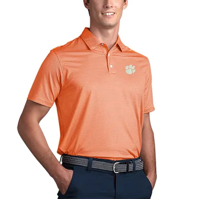 Clemson Tigers Pro Tonal Micro-Stripe Polo - Orange