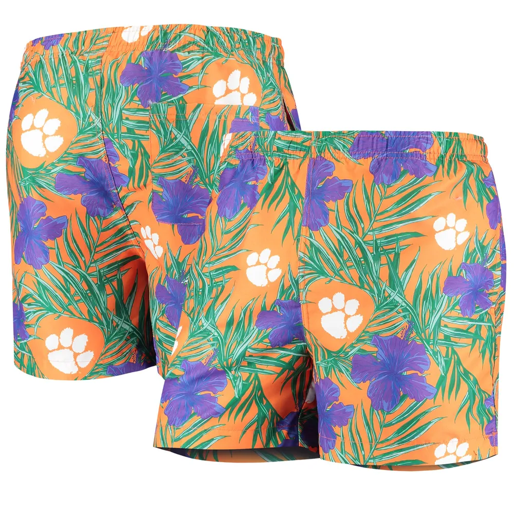 Columbia Mens Size M Clemson University Drawstring Swim Trunks Shorts