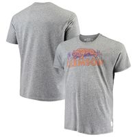 Men's Original Retro Brand Gray Clemson Tigers Big & Tall Tri-Blend T-Shirt