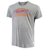 Men's Original Retro Brand Gray Clemson Tigers Big & Tall Tri-Blend T-Shirt