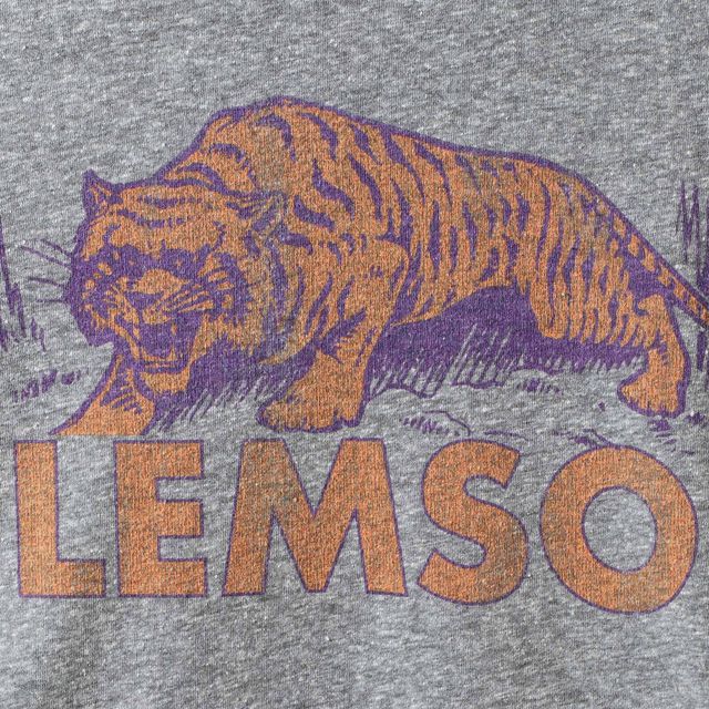 T-shirt à trois mélanges Original Retro Brand gris Clemson Tigers Big & Tall pour homme