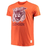 T-shirt Original Retro Brand Orange Clemson Tigers Big & Tall Mock Twist pour homme