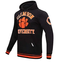 Men's Pro Standard Black Clemson Tigers Classic Stacked Logo Pullover Hoodie