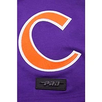 T-shirt à logo empilé classique Clemson Tigers Pro Standard violet pour homme