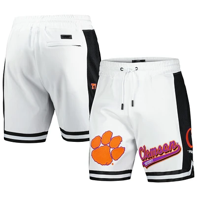 Short Pro Standard blanc Clemson Tigers Script Tail DK 2.0 pour hommes