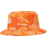 Men's Reyn Spooner Orange Clemson Tigers Floral Bucket Hat