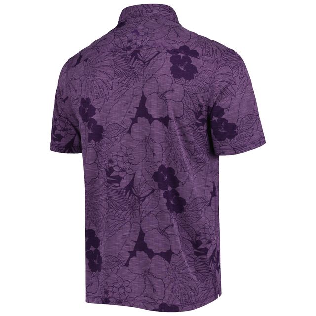 Polo Tommy Bahama Purple Clemson Tigers Miramar Blooms pour homme