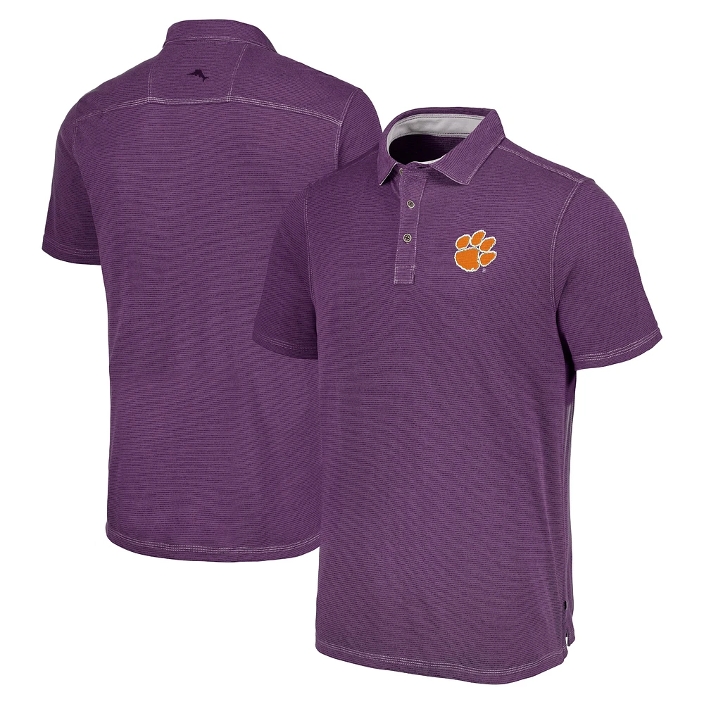 Polo Tommy Bahama violet Clemson Tigers Paradiso Cove pour hommes