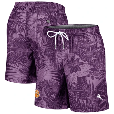 Men's Tommy Bahama Purple Clemson Tigers Santiago Palms Board Shorts
