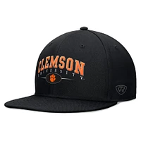 Men's Top of the World Black Clemson Tigers Bullpen Snapback Hat