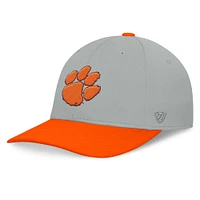 Men's Top of the World  Gray/Orange Clemson Tigers Mick Flex Hat