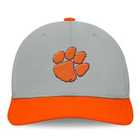 Men's Top of the World  Gray/Orange Clemson Tigers Mick Flex Hat