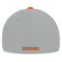 Men's Top of the World  Gray/Orange Clemson Tigers Mick Flex Hat