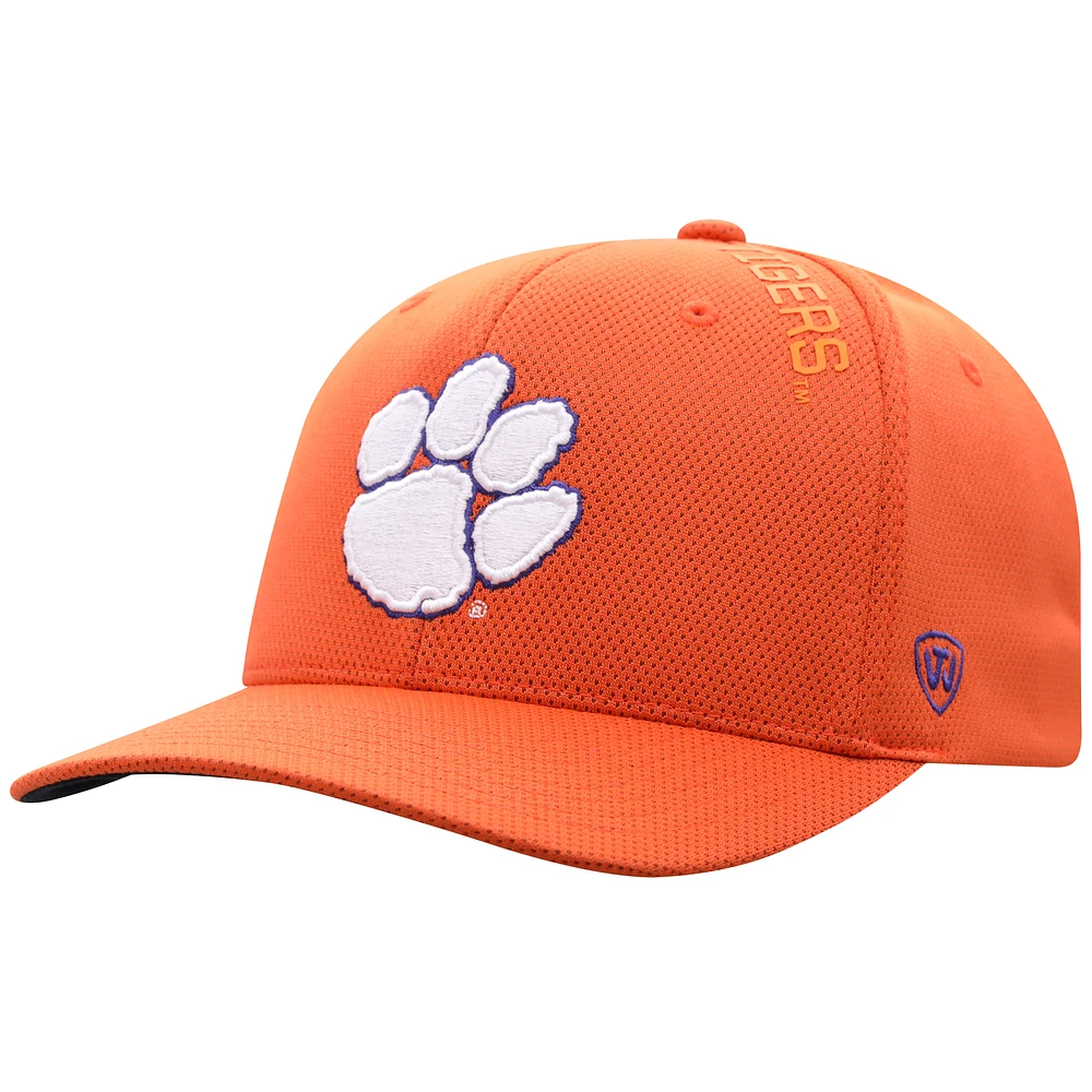 Casquette Flex Fit Reflex 2.0 Orange Clemson Tigers Top of the World pour homme