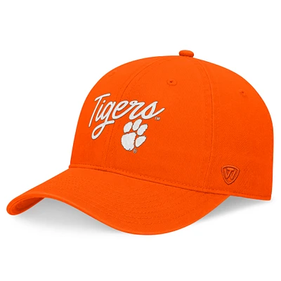 Casquette ajustable orange Clemson Tigers Heritage CeeCee pour homme Top of the World