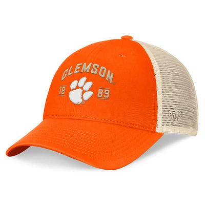 Men's Top of the World Orange Clemson Tigers Heritage Waylon Trucker Adjustable Hat