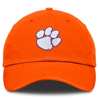 Men's Top of the World Orange Clemson Tigers Team Logo Washed Adjustable Hat