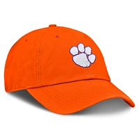 Men's Top of the World Orange Clemson Tigers Team Logo Washed Adjustable Hat