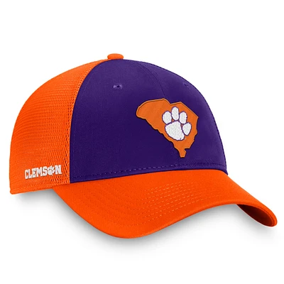 Casquette ajustable pour homme Top of the World Clemson Tigers Origin violet/orange