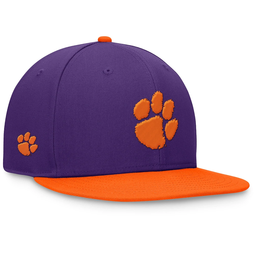 Men's Top of the World Purple/Orange Clemson Tigers Rally Two-Tone Fitted Hat