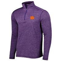 Men's Vineyard Vines Purple Clemson Tigers Sankaty Quarter-Zip Sweatshirt