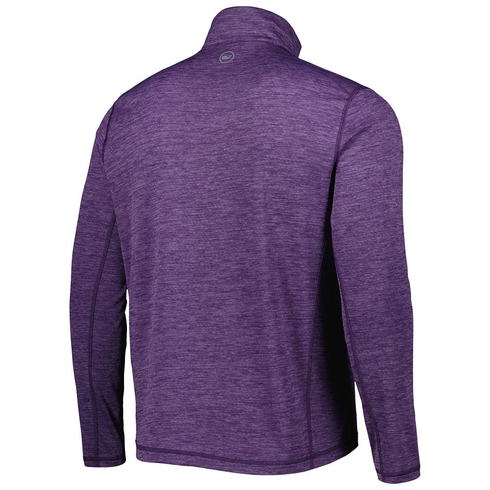 Sweat Vineyard Vines Violet Clemson Tigers Sankaty Quarter-Zip pour homme