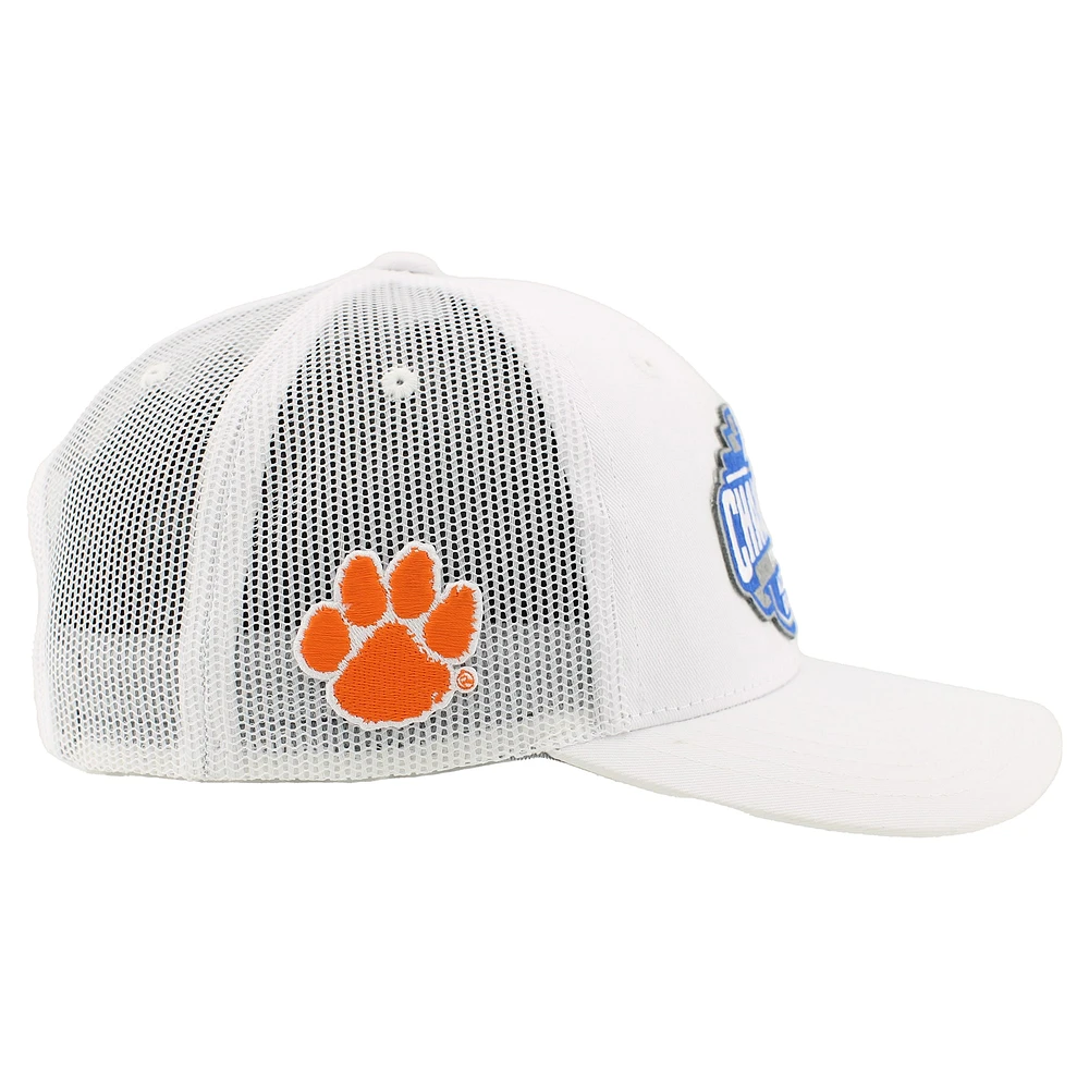 Men's Zephyr White Clemson Tigers 2024 ACC Football Conference Champions Locker Room Adjustable Hat