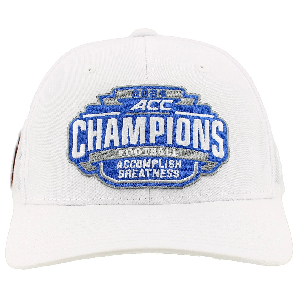 Casquette ajustable Zephyr White Clemson Tigers 2024 ACC Football Conference Champions Vestiaire pour homme