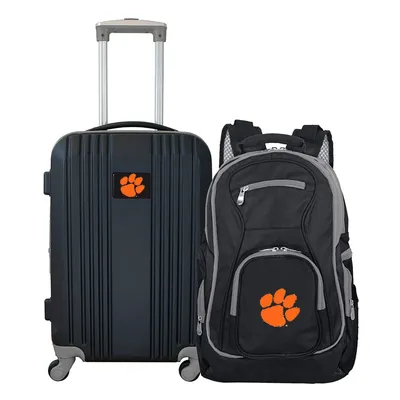Clemson Tigers MOJO 2-Piece Luggage & Backpack Set - Black