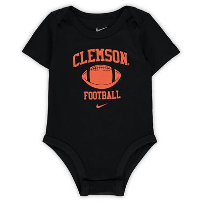 Newborn & Infant Nike Black Clemson Tigers Retro Lockup Football Bodysuit