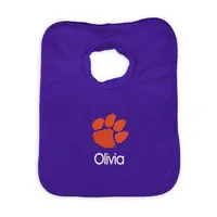 Clemson Tigers Newborn & Infant Personalized Bib - Purple