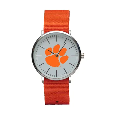 Clemson Tigers Stitch Nylon Strap Watch - Orange