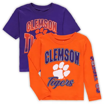 Clemson Tigers Preschool Game Day T-Shirt Combo Pack - Orange/Purple