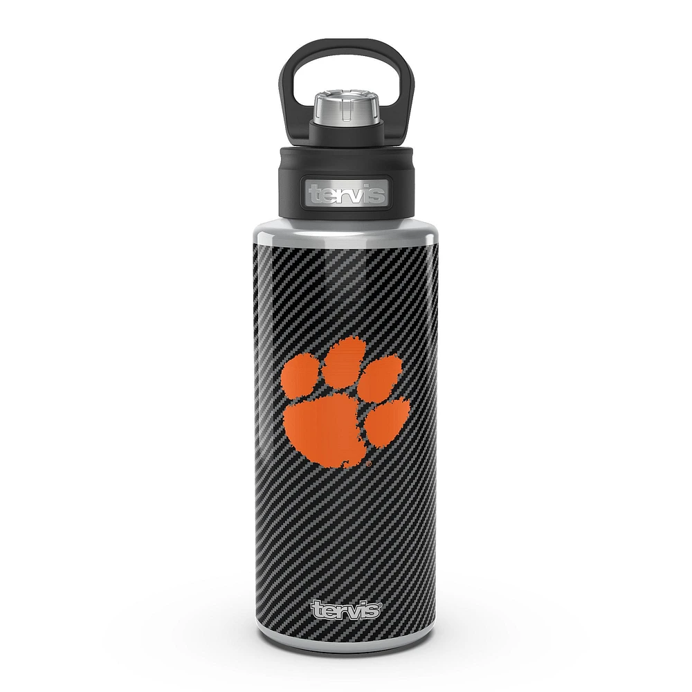 Tervis Clemson Tigres 32oz. Bouteille d'eau à large goulot en fibre de carbone