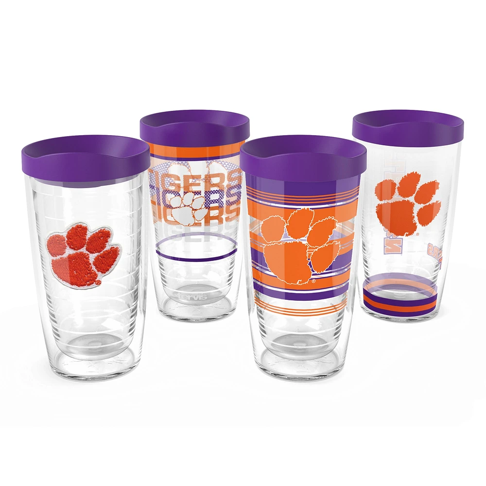 Tervis Clemson Tigers Four-Pack 16oz. Classic Tumbler Set