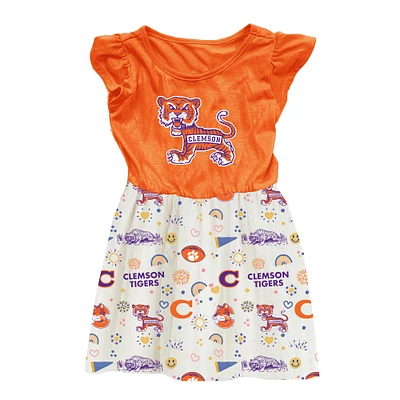 Toddler Wes & Willy  Orange Clemson Tigers Vault Princess Dress