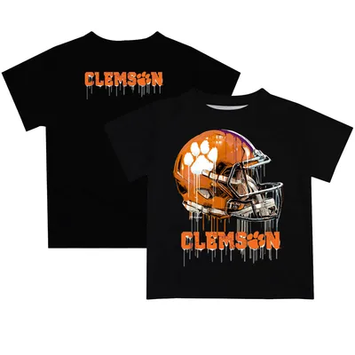 Clemson Tigers Toddler Team Logo Dripping Helmet T-Shirt