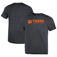 T-shirt Nike Clemson Tigers Sideline Legend Performance noir pour tout-petit