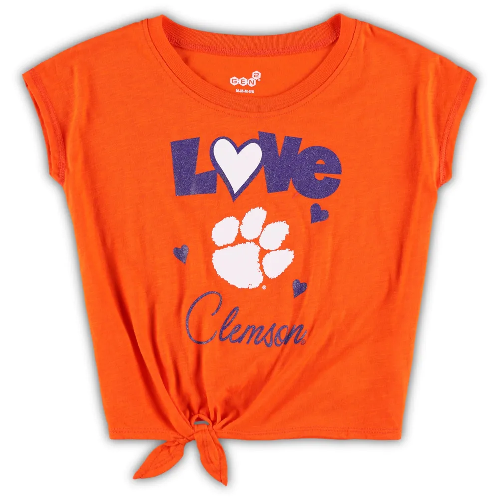 Ensemble t-shirt et legging Clemson Tigers Forever Love Team orange/violet pour tout-petit