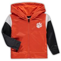 Toddler Orange Clemson Tigers Poly Fleece Full-Zip Hoodie and Pants Set