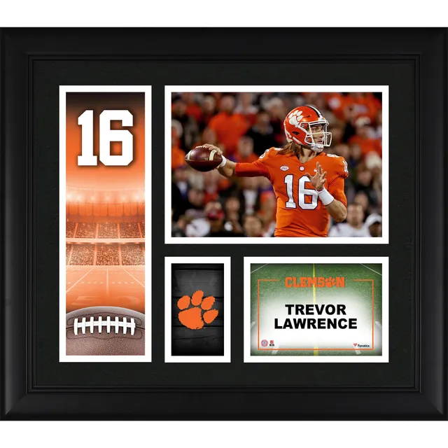 Lids Tee Higgins, Trevor Lawrence & Travis Etienne Clemson Tigers Fanatics  Authentic Facsimile Signatures Framed 15'' x 17'' 2021 Franchise  Foundations Collage