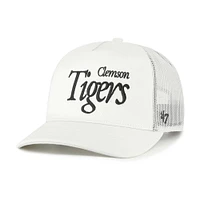 Unisex '47  Cream Clemson Tigers Foundation Script Adjustable Trucker Hat
