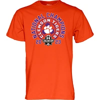 T-shirt unisexe bleu 84 orange Clemson Tigers 2023 NCAA Champions nationaux de football pour hommes