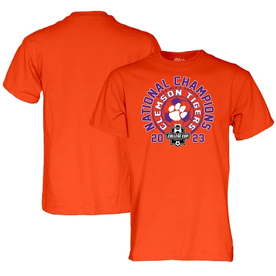 T-shirt unisexe bleu 84 orange Clemson Tigers 2023 NCAA Champions nationaux de football pour hommes