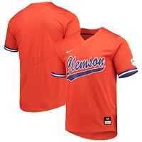 Maillot de softball à deux boutons Nike Clemson Tigers Replica unisexe orange