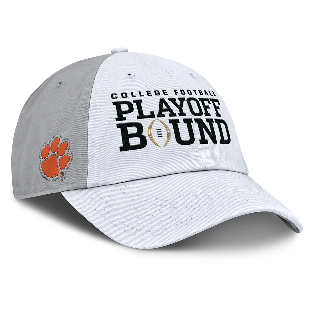 Casquette ajustable unisexe Nike blanche/grise Clemson Tigers 2024 College Football Playoff Club