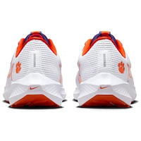 Chaussure de course à pied Nike Clemson Tigers Zoom Pegasus 40 unisexe blanche