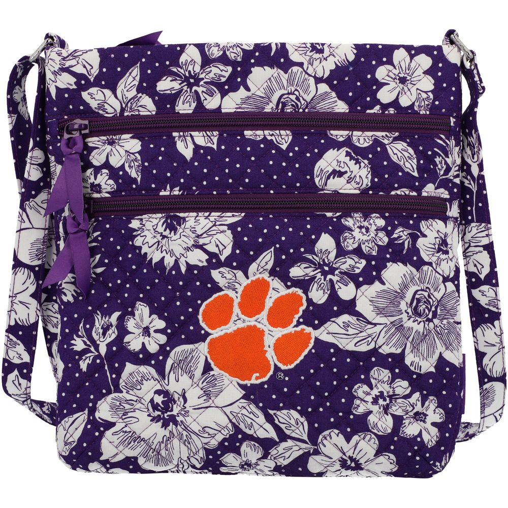 Vera Bradley Clemson Tigers Rain Garden Triple-Zip Hipster Crossbody Bag