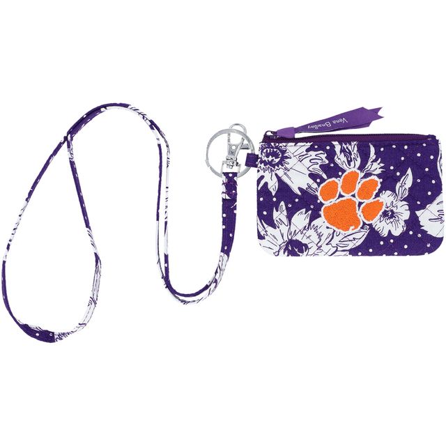 Vera Bradley Clemson Tigers Rain Garden Zip ID Lanyard