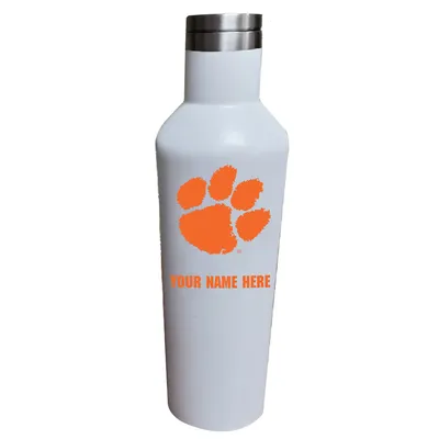 Clemson Tigers 17oz. Personalized Infinity Stainless Steel Water Bottle - White